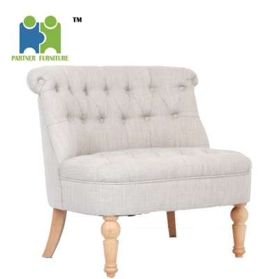 (CHUROS-A) Good Soft Fabric Sofa Chair With Wooden Legs